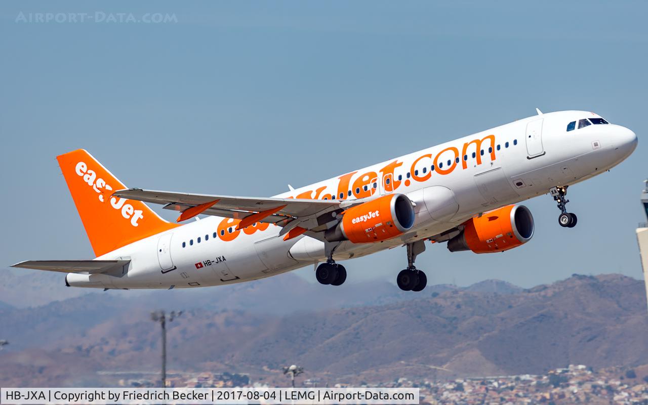 HB-JXA, 2012 Airbus A320-214 C/N 5138, departure from Malaga