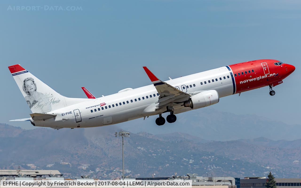 EI-FHE, 2008 Boeing 737-8Q8 C/N 35280, departure from Malaga