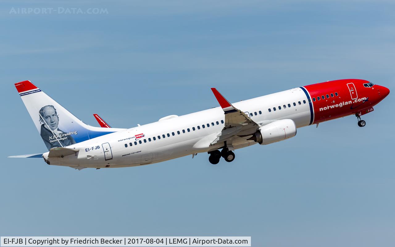 EI-FJB, 2015 Boeing 737-8JP C/N 42081, departure from Malaga