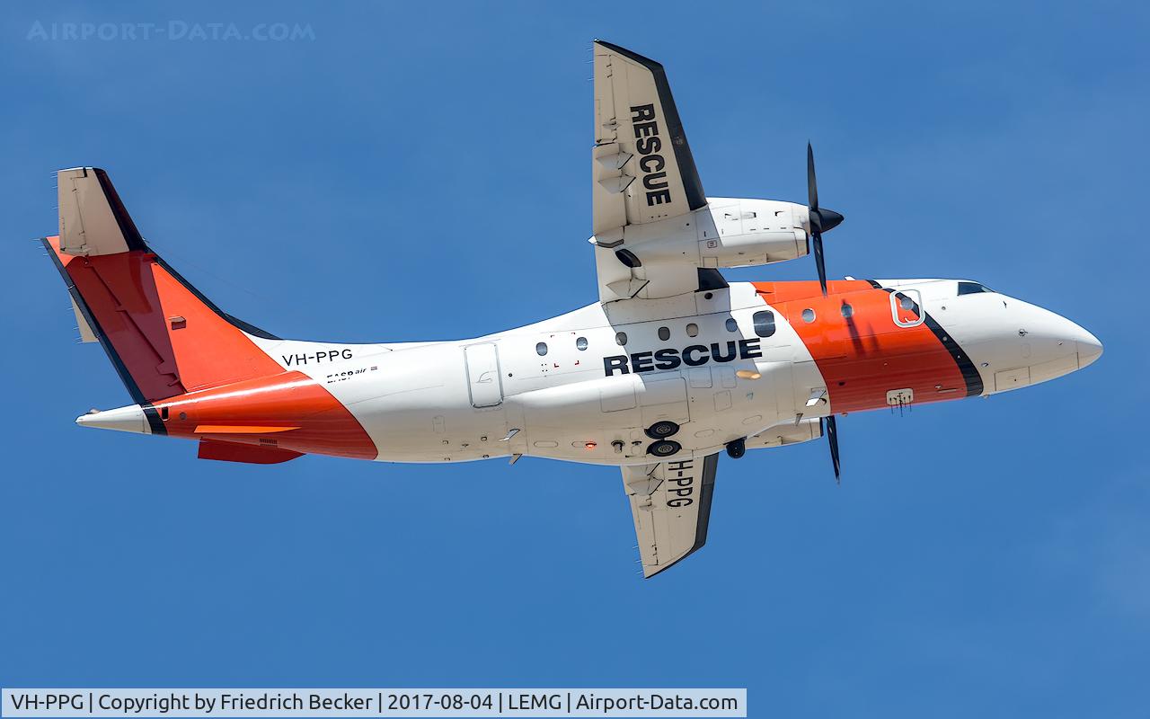 VH-PPG, 1996 Dornier 328-100 C/N 3053, departure from Malaga