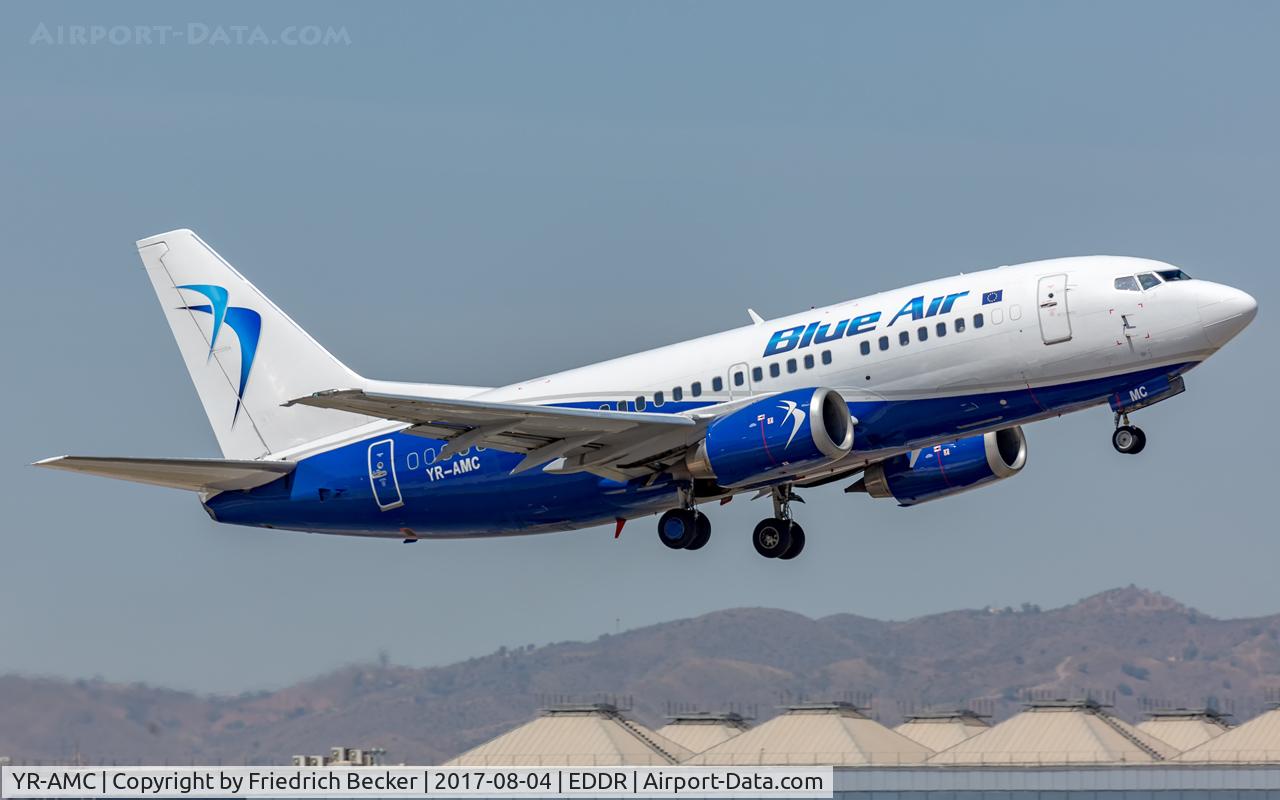 YR-AMC, 1991 Boeing 737-530 C/N 24940, departure from Malaga