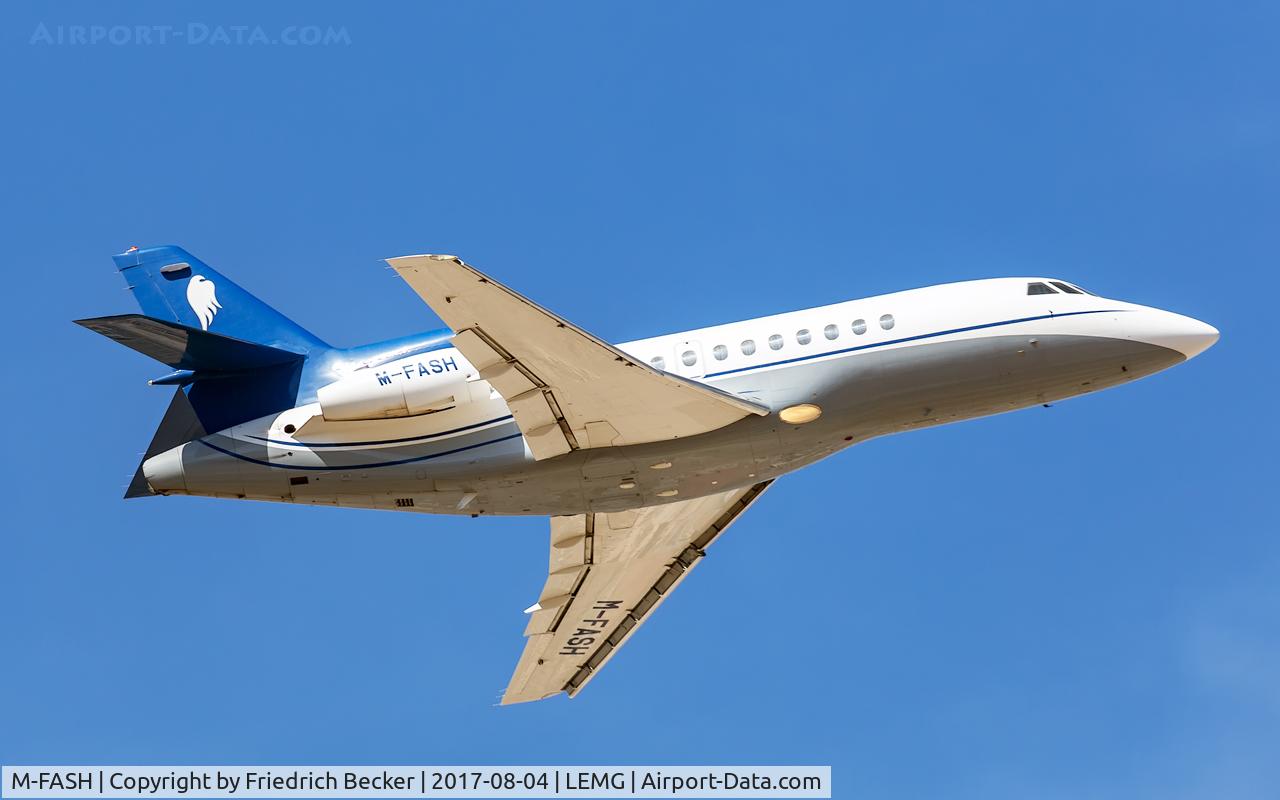 M-FASH, 1998 Dassault Falcon 900B C/N 173, departure from Malaga