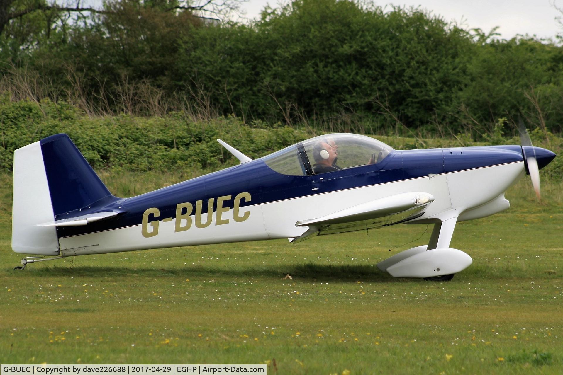 G-BUEC, 1992 Vans RV-6 C/N PFA 181-11884, G BUEC taking off on 26 at the Microlight meeting - Popham