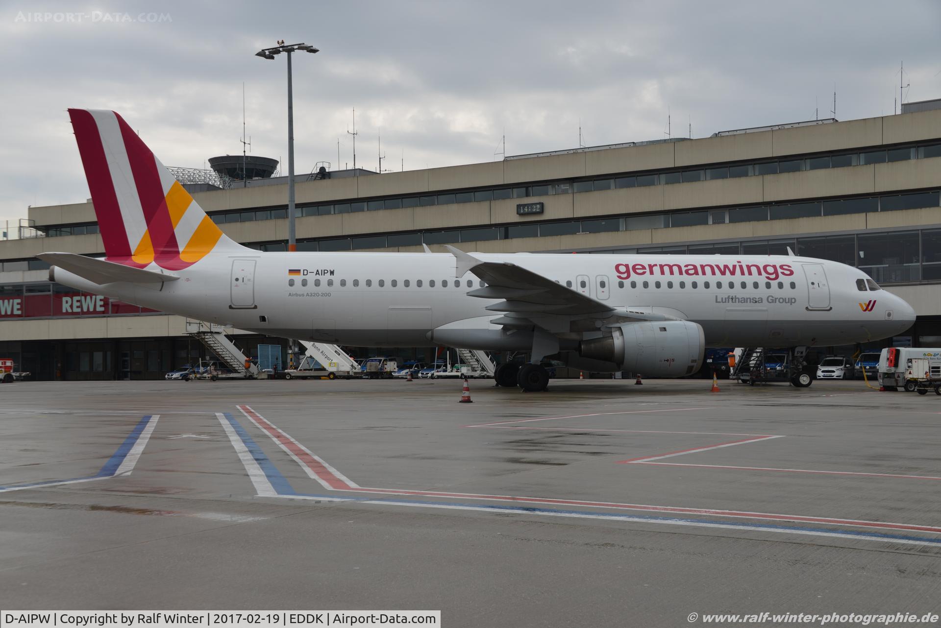 D-AIPW, 1990 Airbus A320-211 C/N 137, Airbus A320-211 - 4U GWI Germanwings ex Lufthansa 'Schwerin' - 137 - D-AIPW - 19.02.2017 - CGN