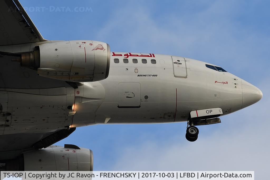 TS-IOP, 2000 Boeing 737-6H3 C/N 29500, TU628 from Tunis landing runway 23 (and cfm56-7B20)