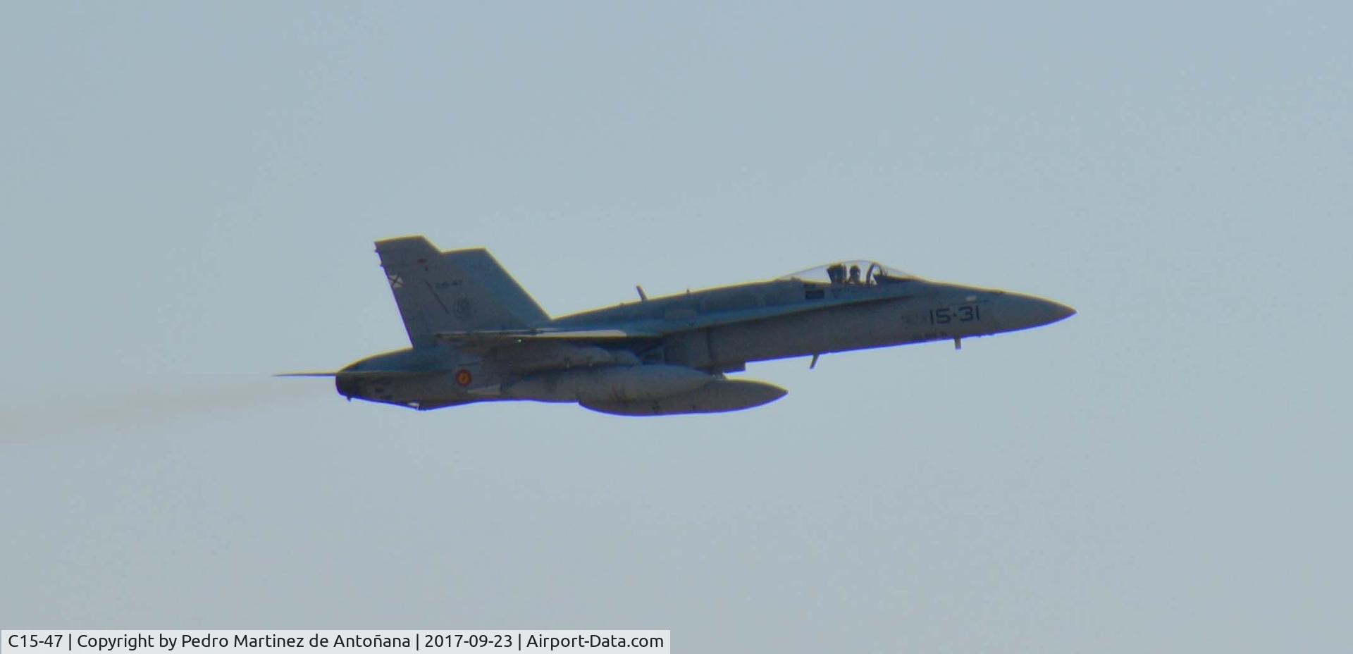 C15-47, McDonnell Douglas EF-18M Hornet C/N 0743/A559, Aeropuerto Internacional Lleida-Alguaire