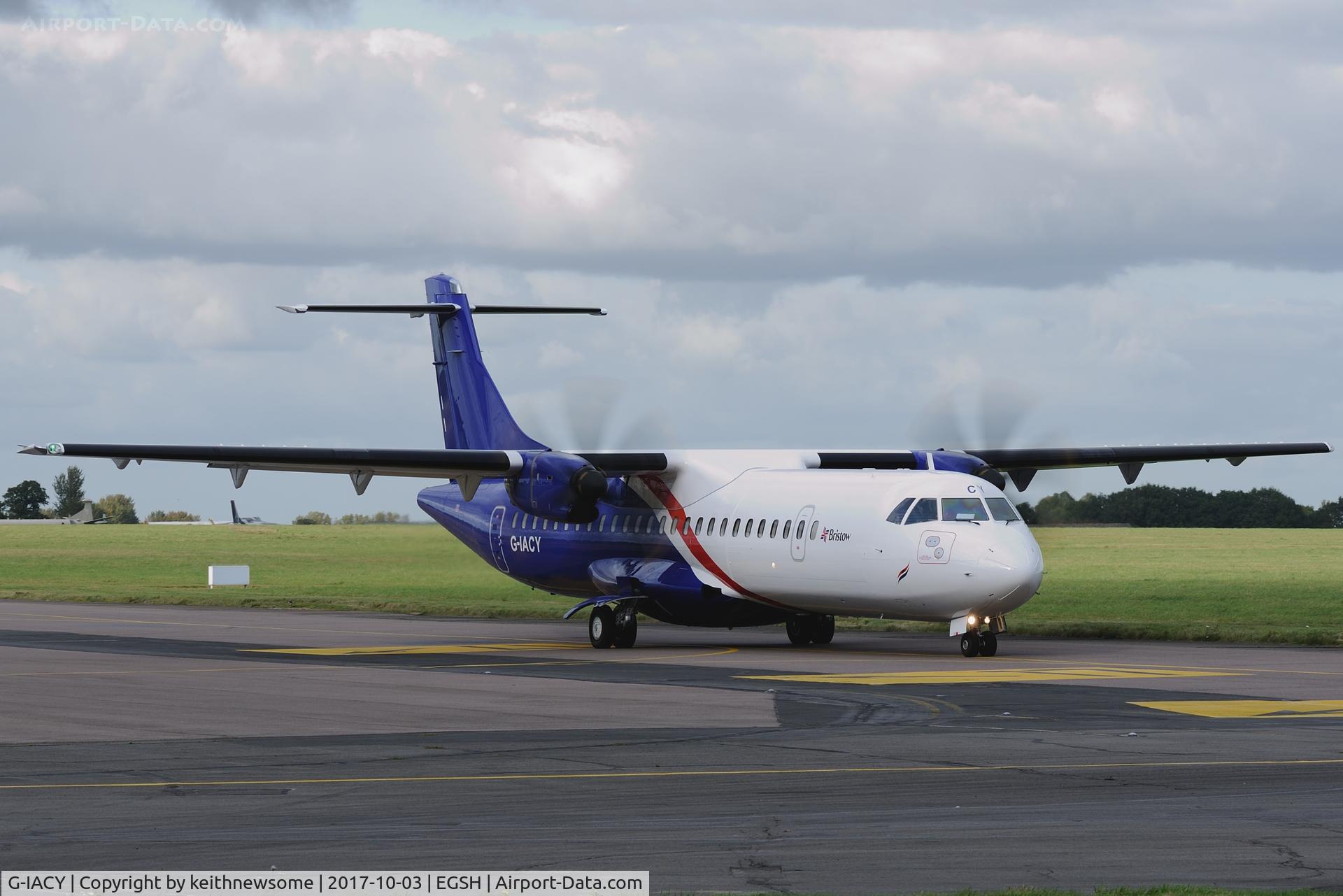 G-IACY, 2017 ATR 72-212 C/N 1448, Eastern Airways with Bristow Helicopters colour scheme.
