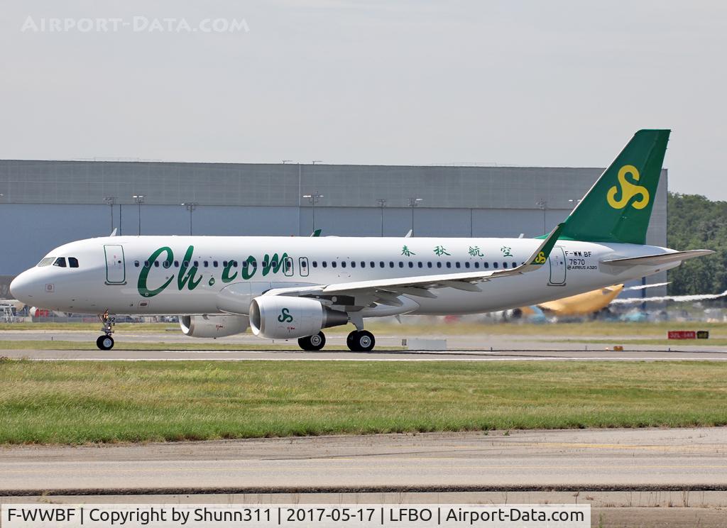 F-WWBF, 2017 Airbus A320-214 C/N 7670, C/n 7670 - To be B-8592