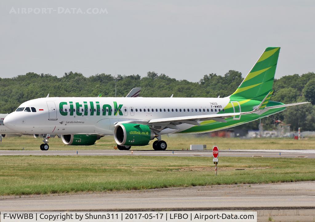F-WWBB, 2017 Airbus A320-251N C/N 7603, C/n 7603 - To be PK-GTE