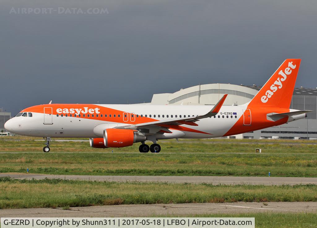 G-EZRD, 2017 Airbus A320-214 C/N 7660, Taxiing holding point rwy 32R for departure...