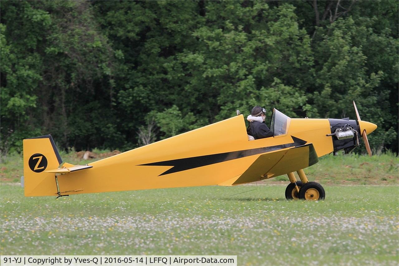91-YJ, Jodel D-9 Bebe C/N Not found F91-YJ, Jodel D-9 Bebe, Taxiing to parking area, La Ferté-Alais airfield (LFFQ) Air show 2016