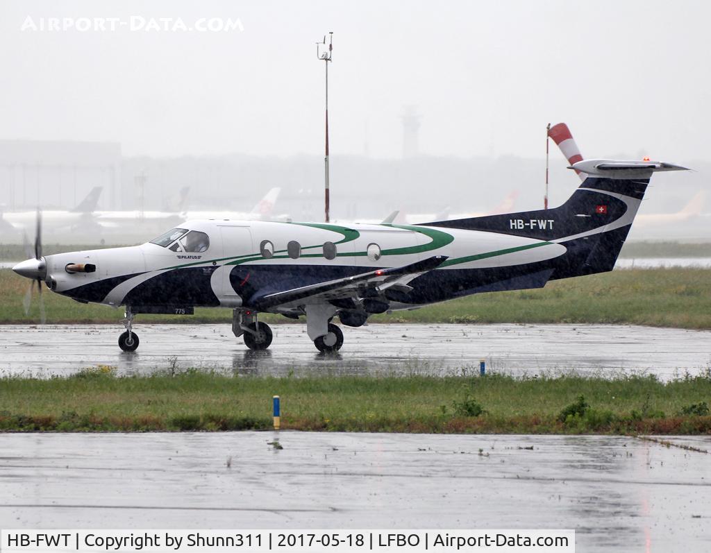 HB-FWT, 2006 Pilatus PC-12/47 C/N 775, Departing from General Aviation area...