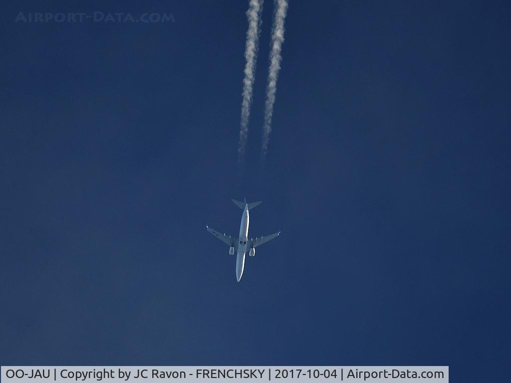 OO-JAU, 2013 Boeing 737-8K5 C/N 37250, TB3262 /JAF3JW flight level 360 above Bordeaux airport, (AGP)
MALAGA to (BRU) BRUSSELS