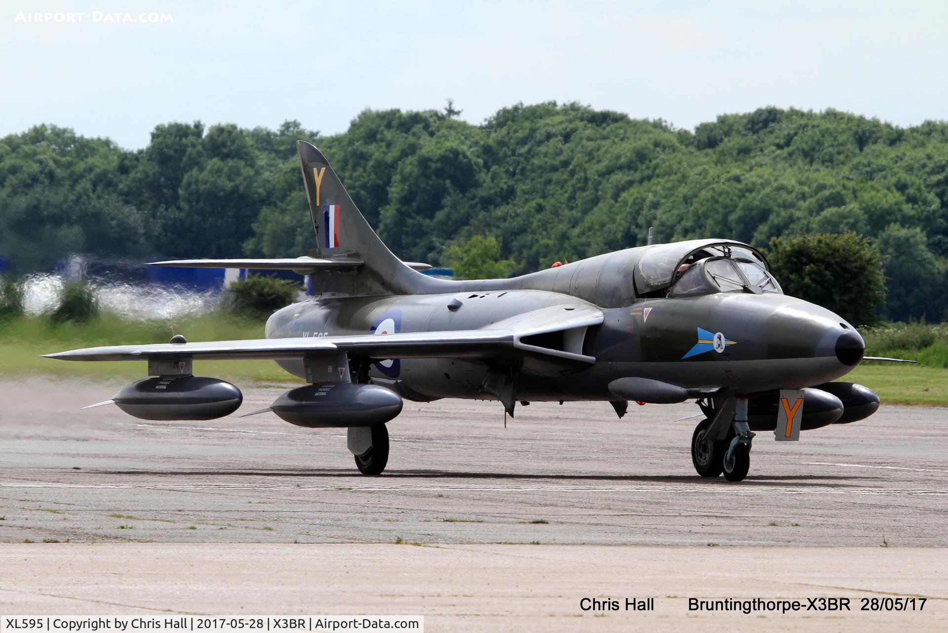 XL595, 1958 Hawker Hunter T.7 C/N 41H/693688, Cold War Jets open day 2017