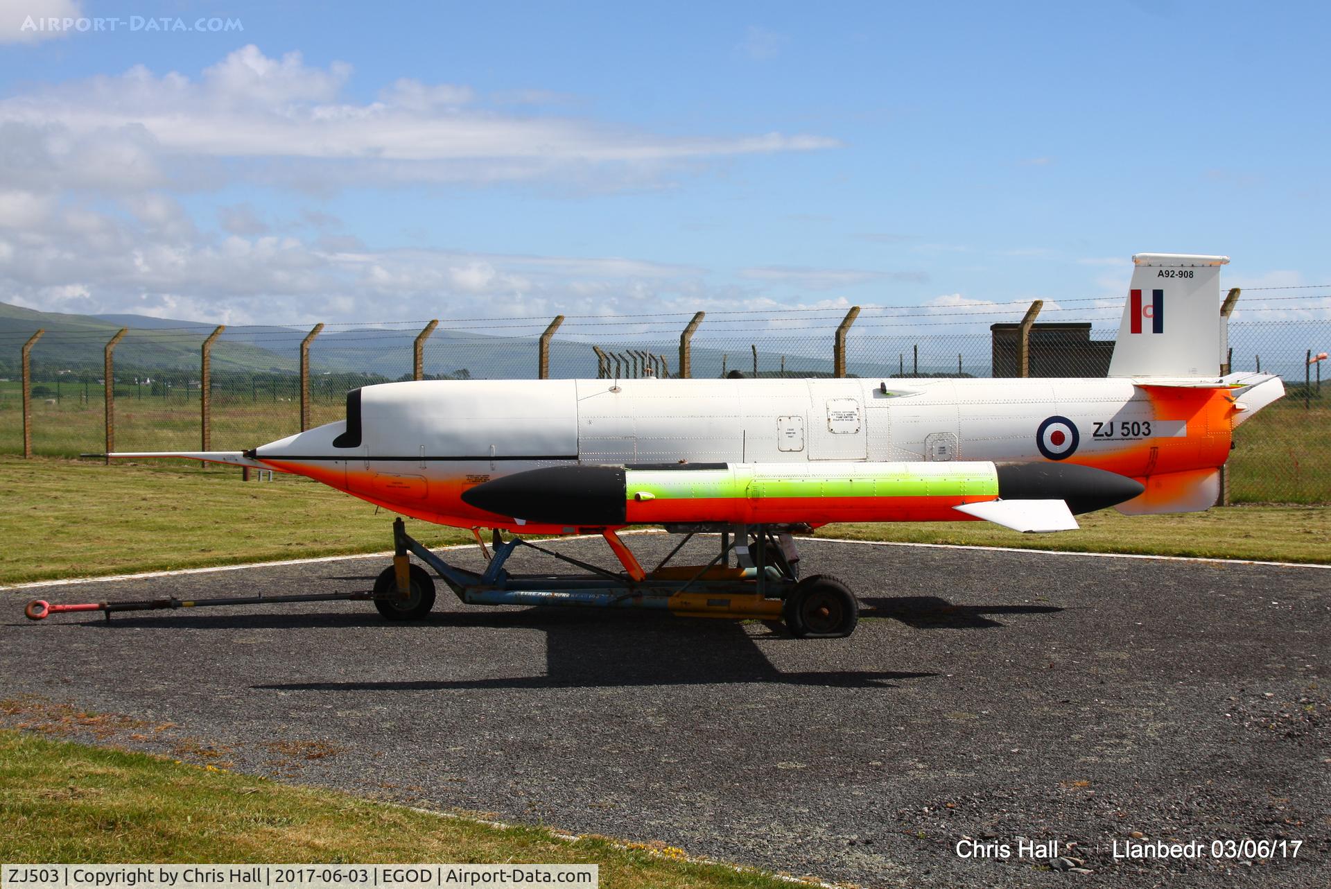 ZJ503, GAF Jindivik 900 Mk203B C/N A92-908, preserved at Llanbedr