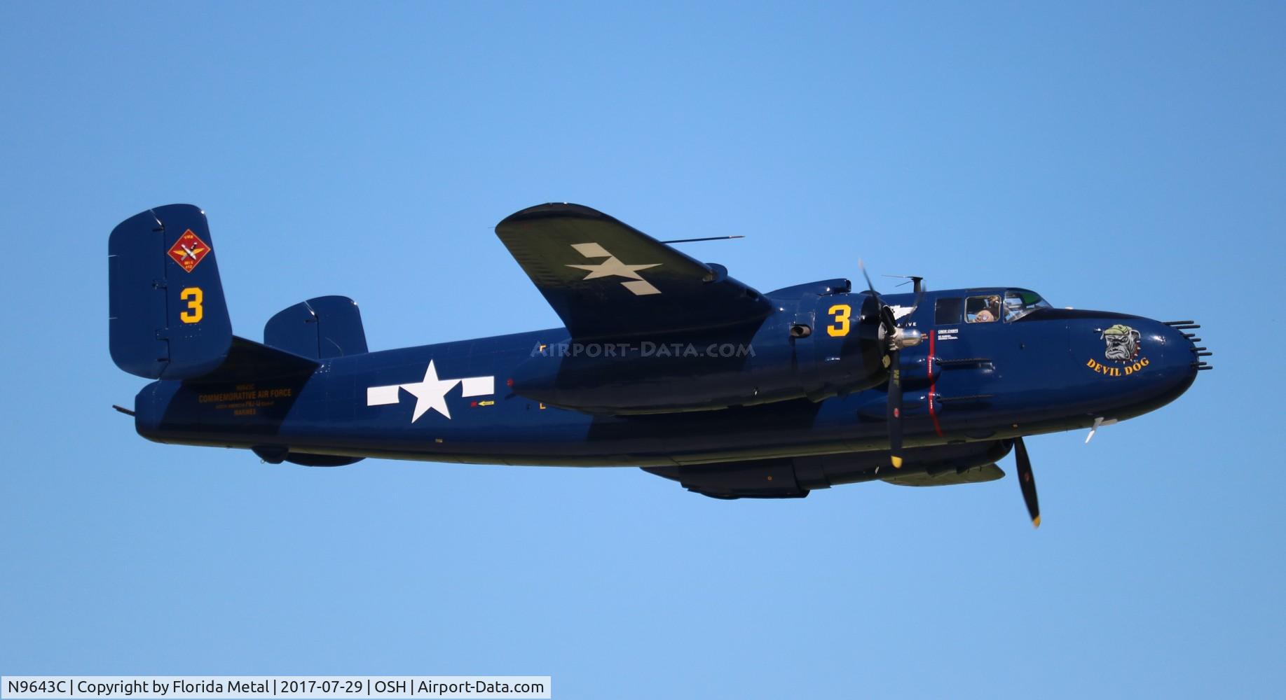 N9643C, 1944 North American B-25J Mitchell Mitchell C/N 108-47512, Devil Dog