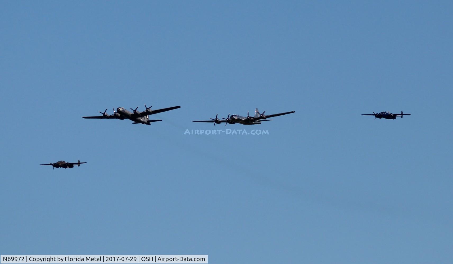 N69972, 1944 Boeing TB-29 (B-29-70-BW) Superfortress C/N 10804, Missing Man formation with Doc, Fifi and a couple B-25s