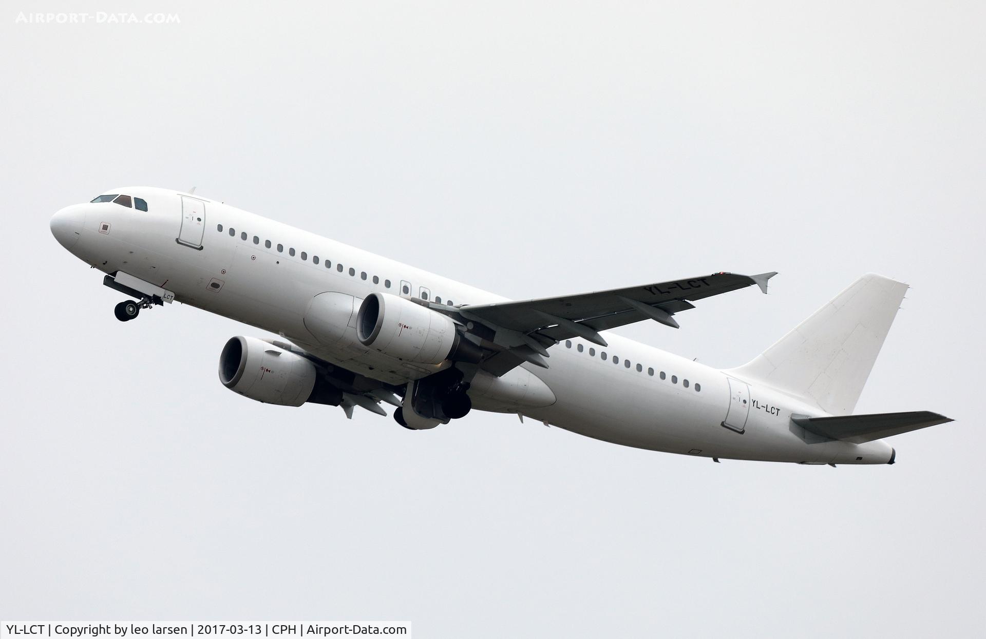 YL-LCT, 2004 Airbus A320-214 C/N 2233, Copenhagen 13.3.2017 T/O R-22R