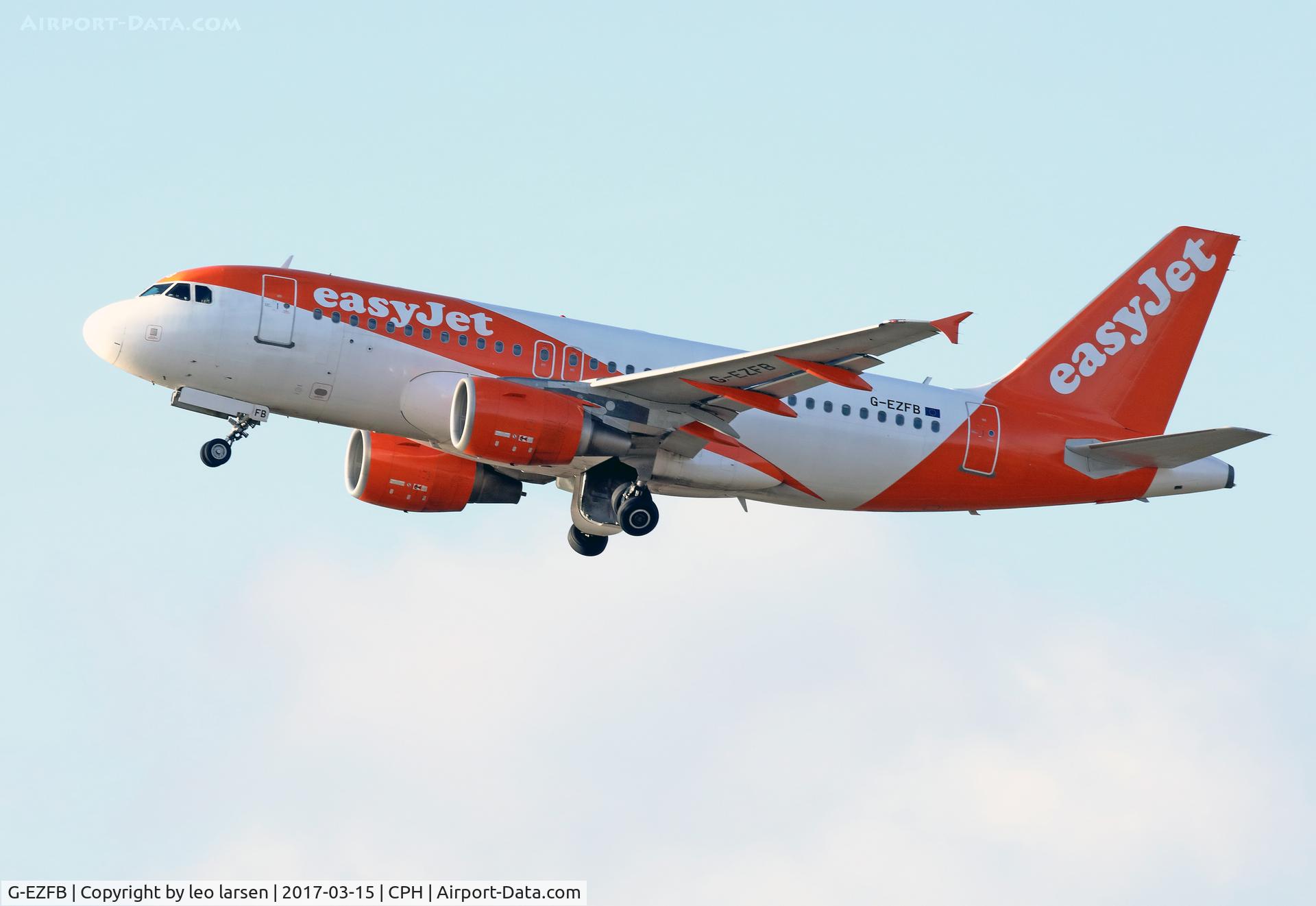 G-EZFB, 2009 Airbus A319-111 C/N 3799, Copenhagen 15.3.2017 T/O R-22R