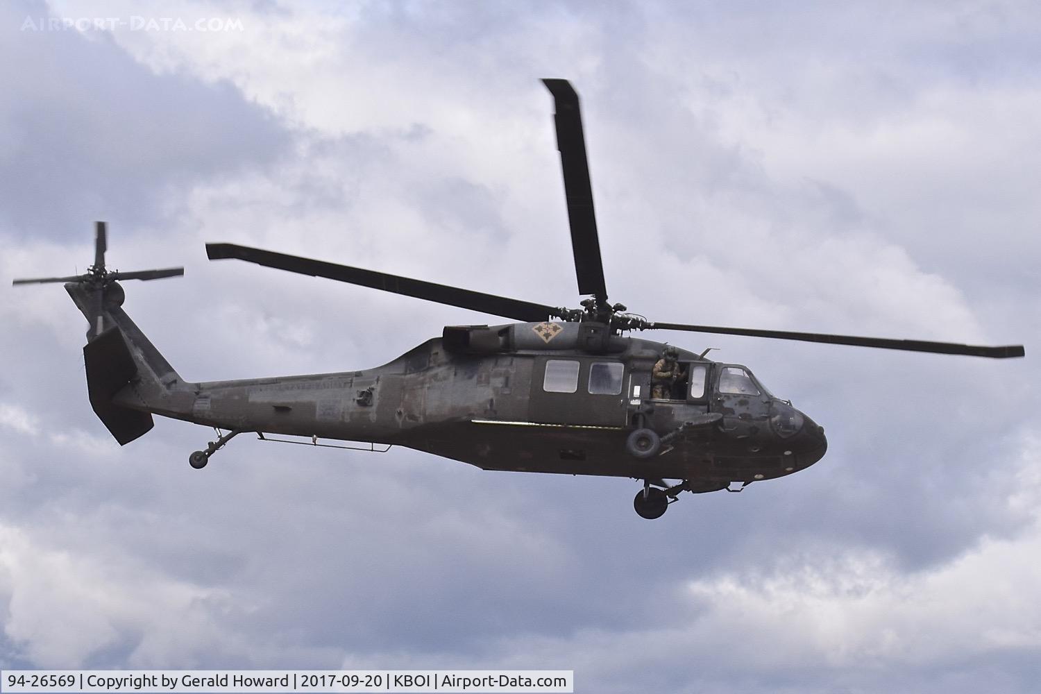 94-26569, 1994 Sikorsky UH-60L Black Hawk C/N 70.2089, Departing BOI.