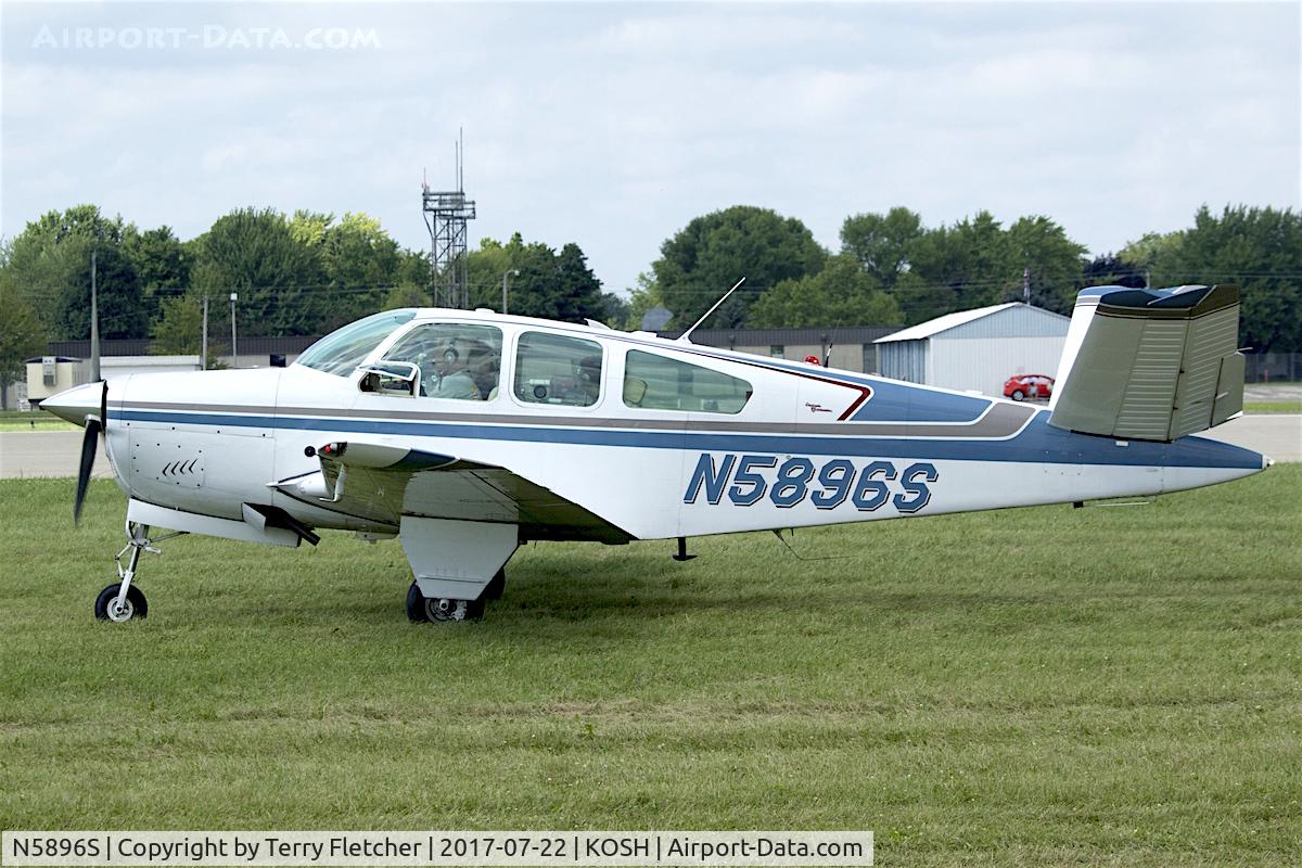 N5896S, 1965 Beech S35 Bonanza C/N D-7826, At 2017 EAA AirVenture at Oshkosh