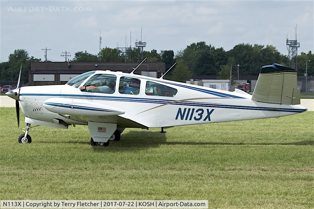 N113X, 1966 Beech V35 Bonanza C/N D-8112, At 2017 EAA AirVenture at Oshkosh