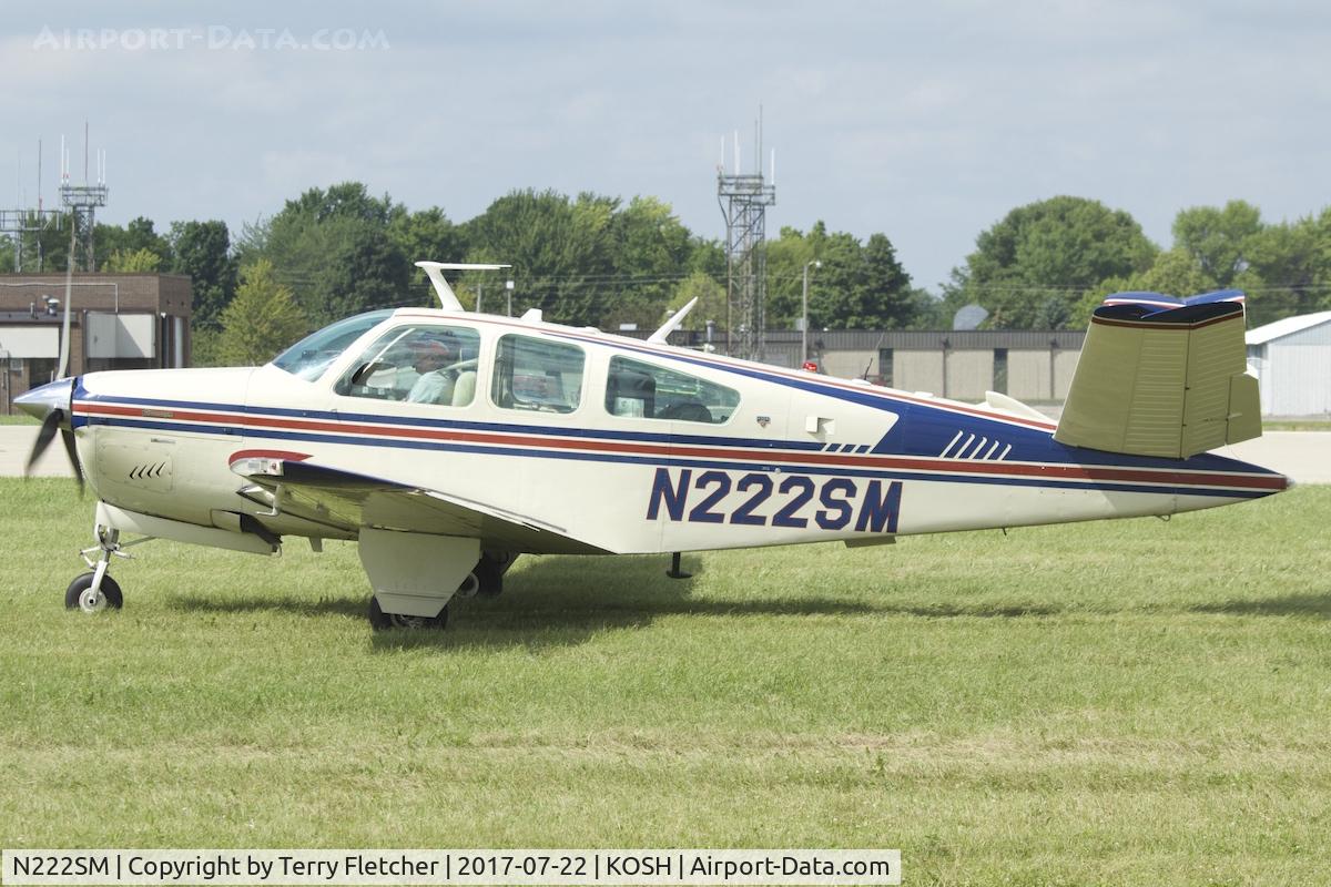 N222SM, 1976 Beech V35B Bonanza C/N D-9958, At 2017 EAA AirVenture at Oshkosh