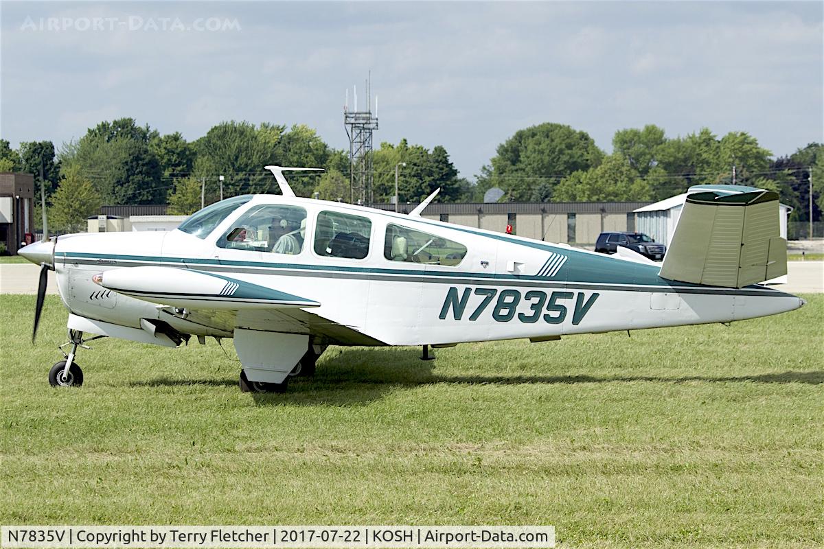 N7835V, 1978 Beech V35B Bonanza C/N D-10155, At 2017 EAA AirVenture at Oshkosh