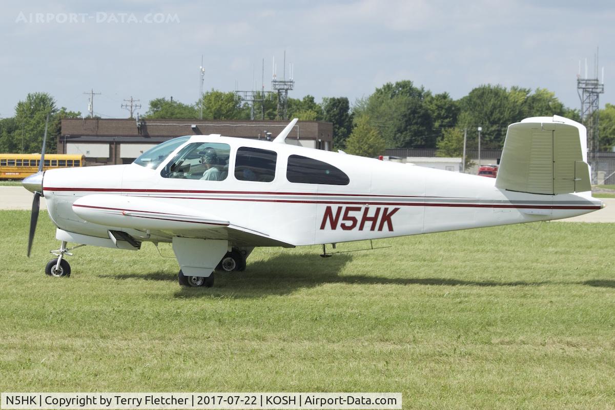N5HK, 1957 Beech H35 Bonanza C/N D-4914, At 2017 EAA AirVenture at Oshkosh