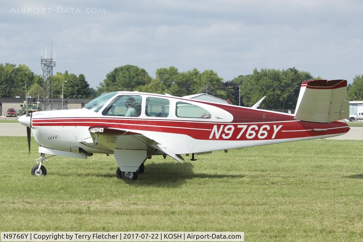 N9766Y, 1963 Beech P35 Bonanza C/N D-7152, At 2017 EAA AirVenture at Oshkosh