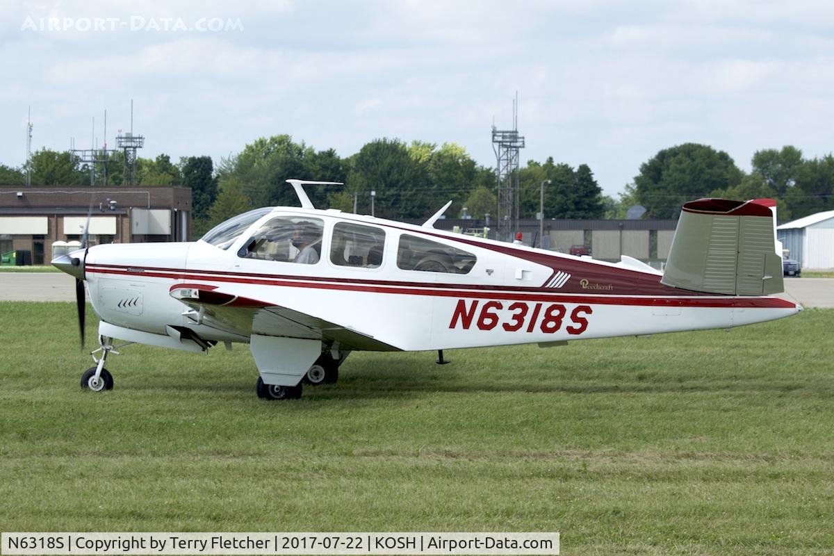 N6318S, 1975 Beech V35B Bonanza C/N D-9829, At 2017 EAA AirVenture at Oshkosh