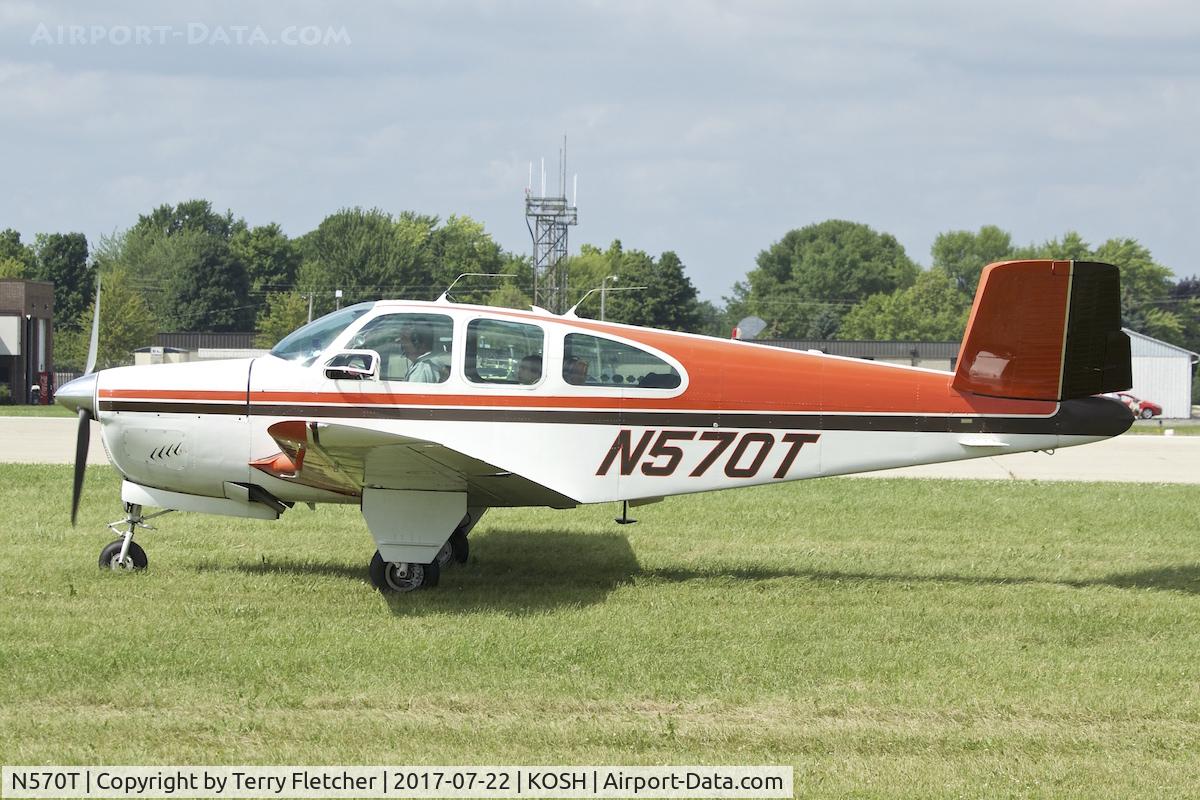 N570T, 1961 Beech N35 Bonanza C/N D-6747, At 2017 EAA AirVenture at Oshkosh