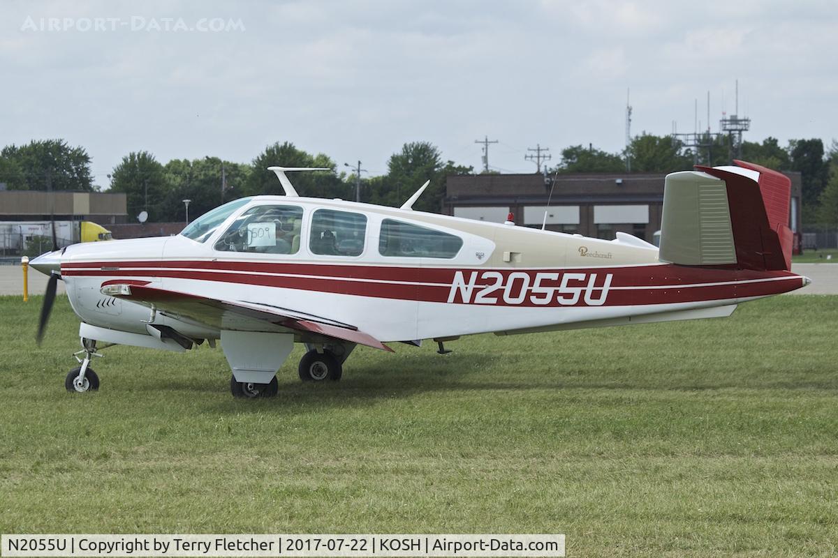 N2055U, 1978 Beech V35B Bonanza C/N D-10204, At 2017 EAA AirVenture at Oshkosh