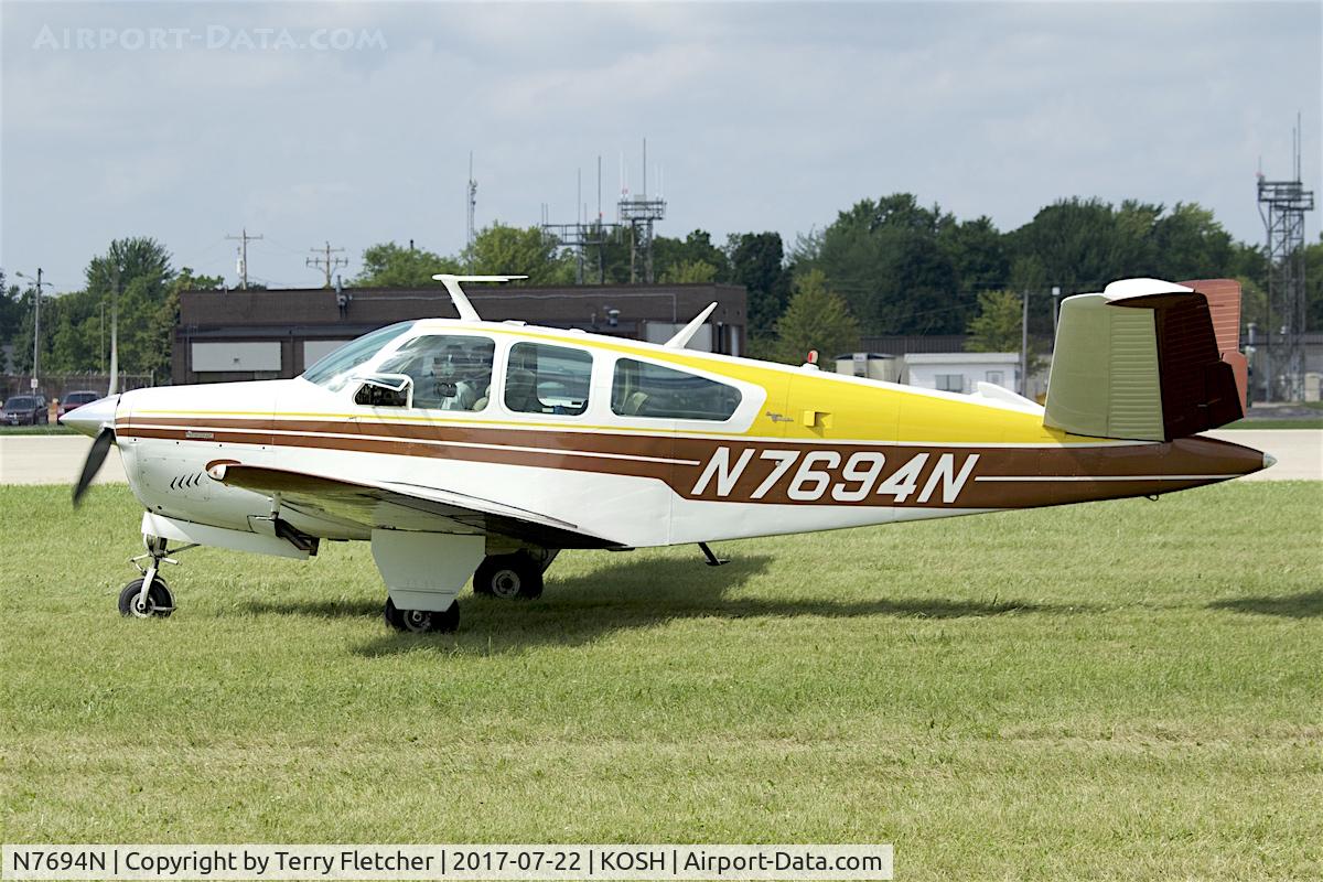 N7694N, 1968 Beech V35A Bonanza C/N D-8869, At 2017 EAA AirVenture at Oshkosh
