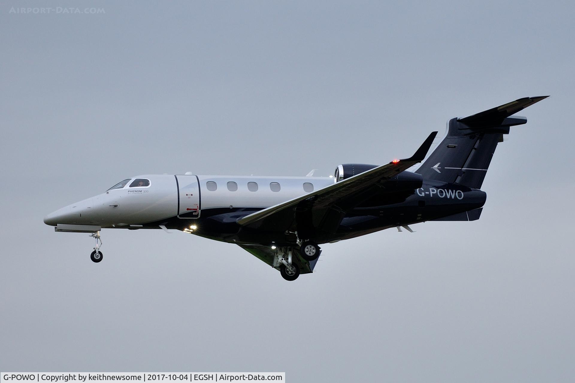 G-POWO, 2015 Embraer EMB-505 Phenom 300 C/N 50500266, Regular Visitor.