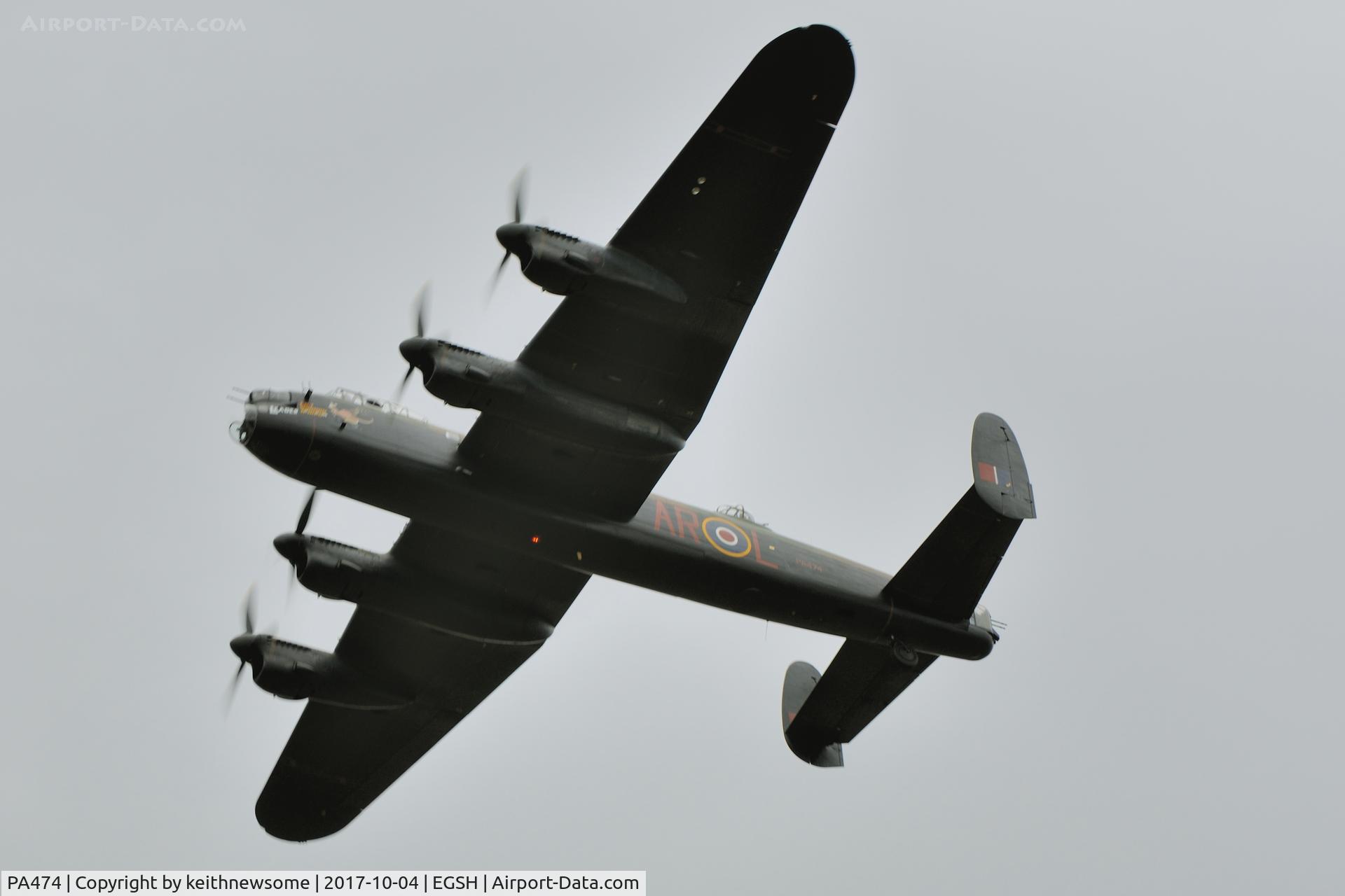 PA474, 1945 Avro 683 Lancaster B1 C/N VACH0052/D2973, Nice surprise fly by this evening.