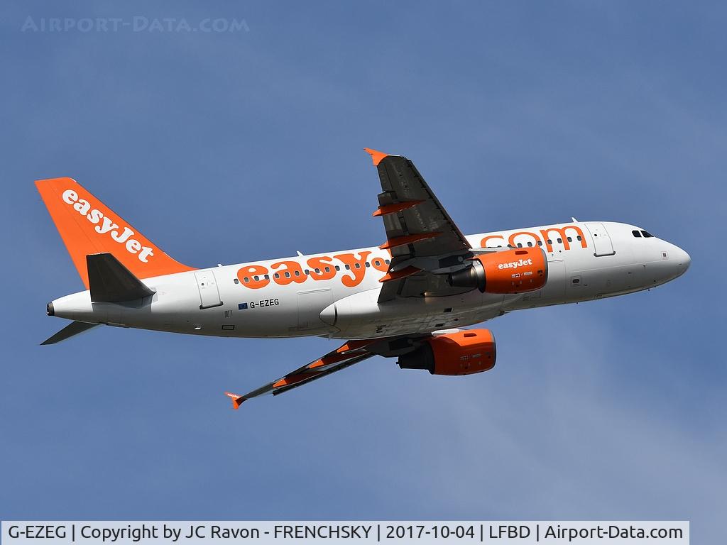 G-EZEG, 2004 Airbus A319-111 C/N 2181, EasyJet U24109 take off to Brussels (BRU)