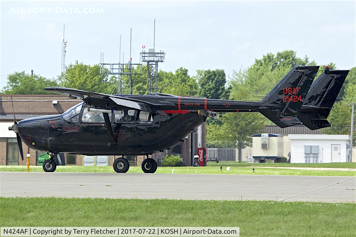 N424AF, 1967 Cessna O-2A Super Skymaster C/N 337M-0130, At 2017 EAA AirVenture at Oshkosh