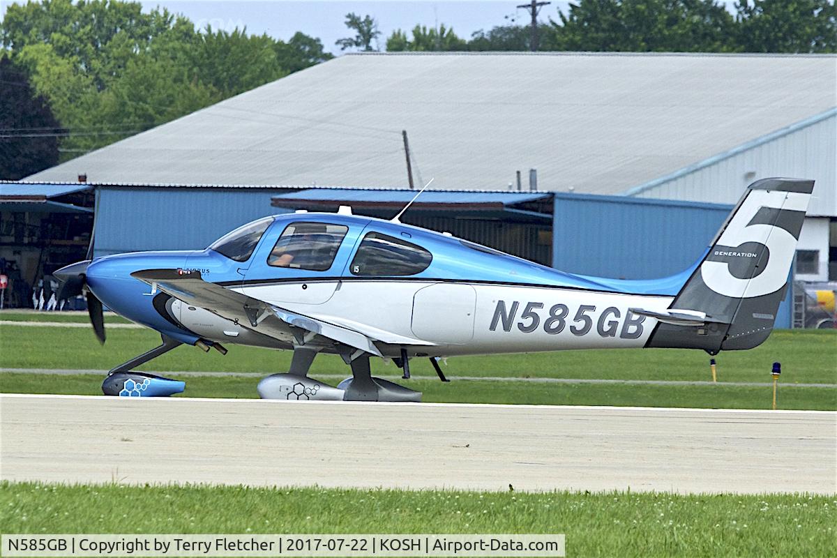 N585GB, 2013 Cirrus SR22 C/N 3959, At 2017 EAA AirVenture at Oshkosh