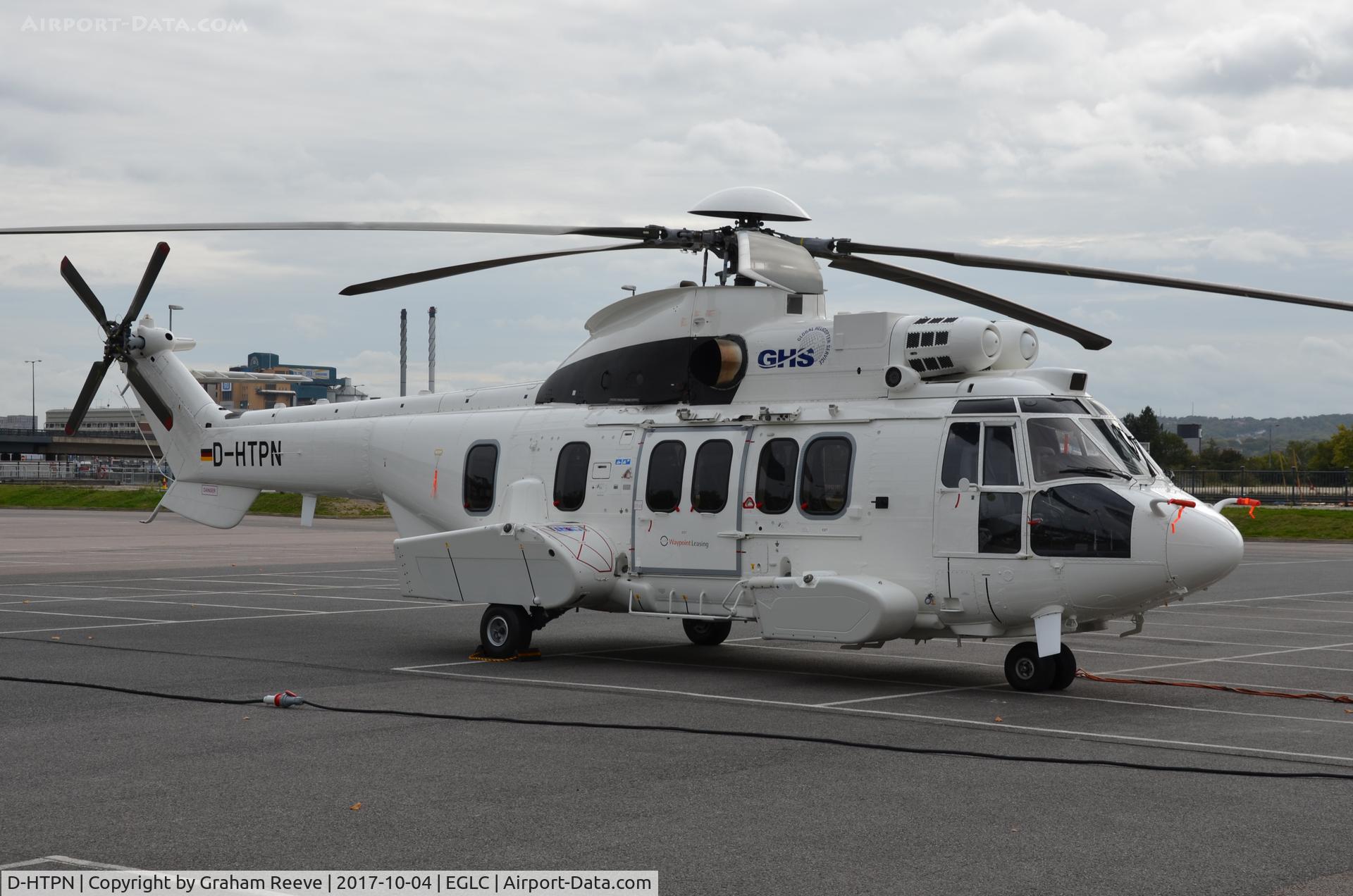 D-HTPN, Airbus Helicopters EC-225LP Super Puma Mk2+ C/N 2916, Parked at the ExCel Centre for Helitech 2017.