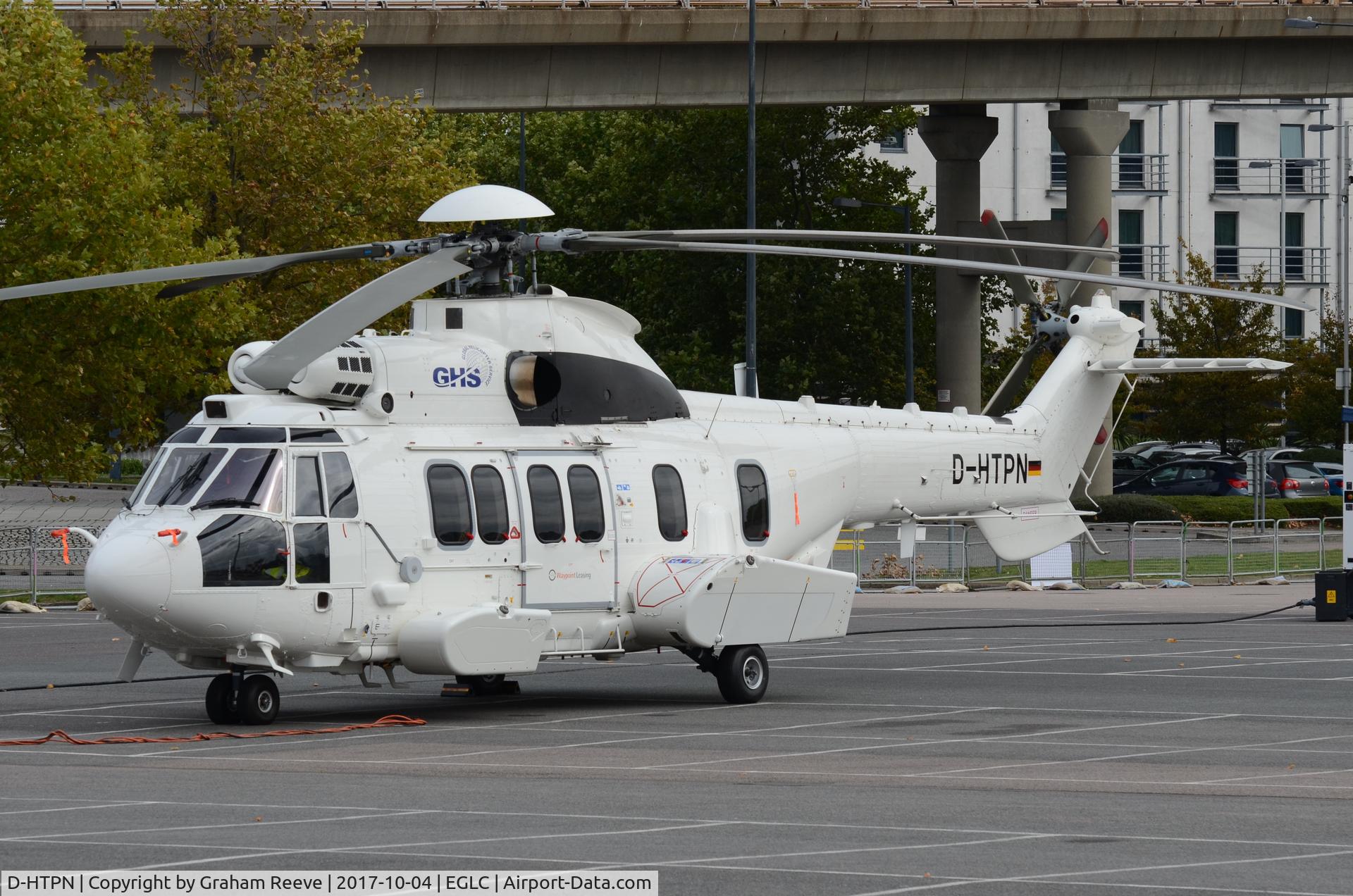 D-HTPN, Airbus Helicopters EC-225LP Super Puma Mk2+ C/N 2916, Parked at the ExCel Centre for Helitech 2017.