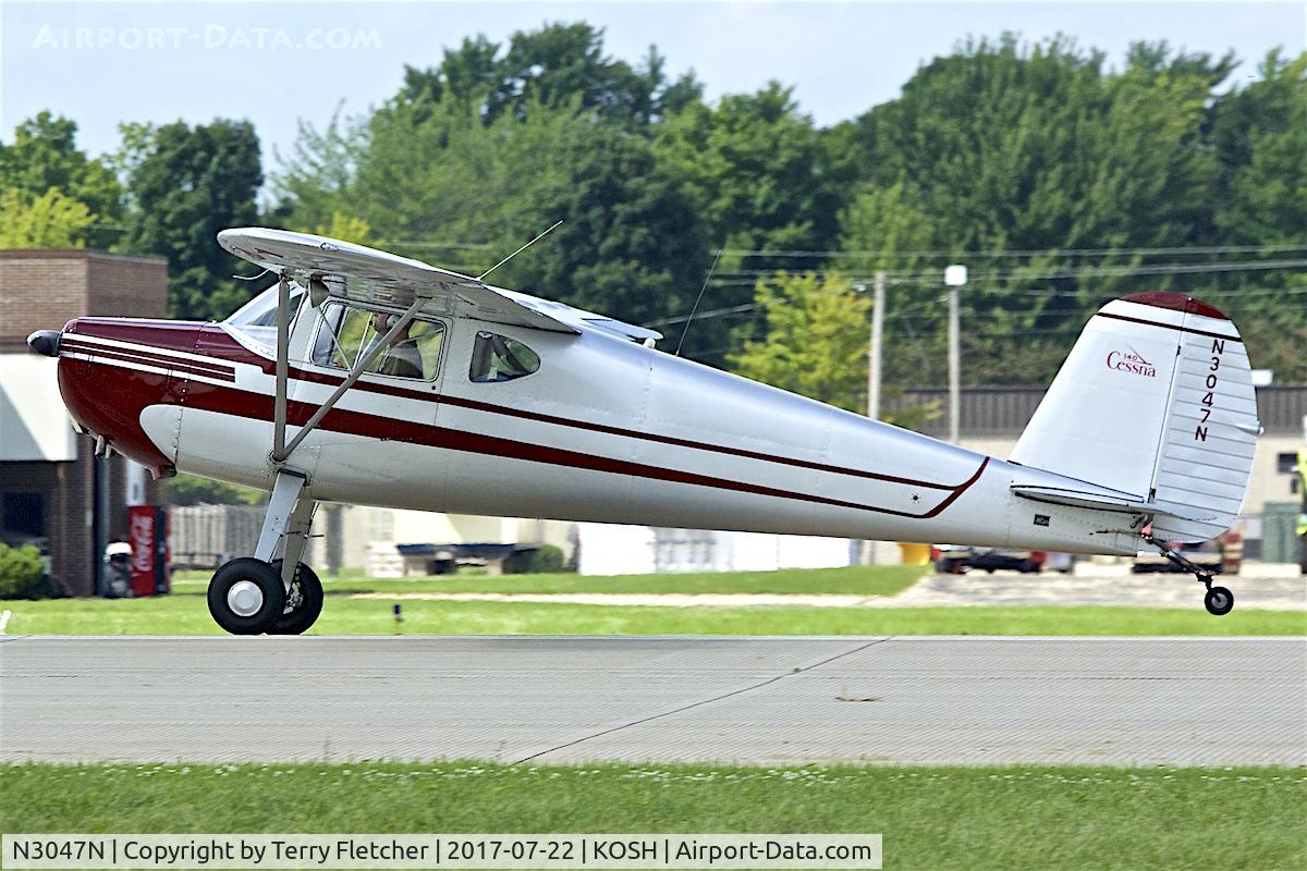 N3047N, 1947 Cessna 140 C/N 13305, At 2017 EAA AirVenture at Oshkosh