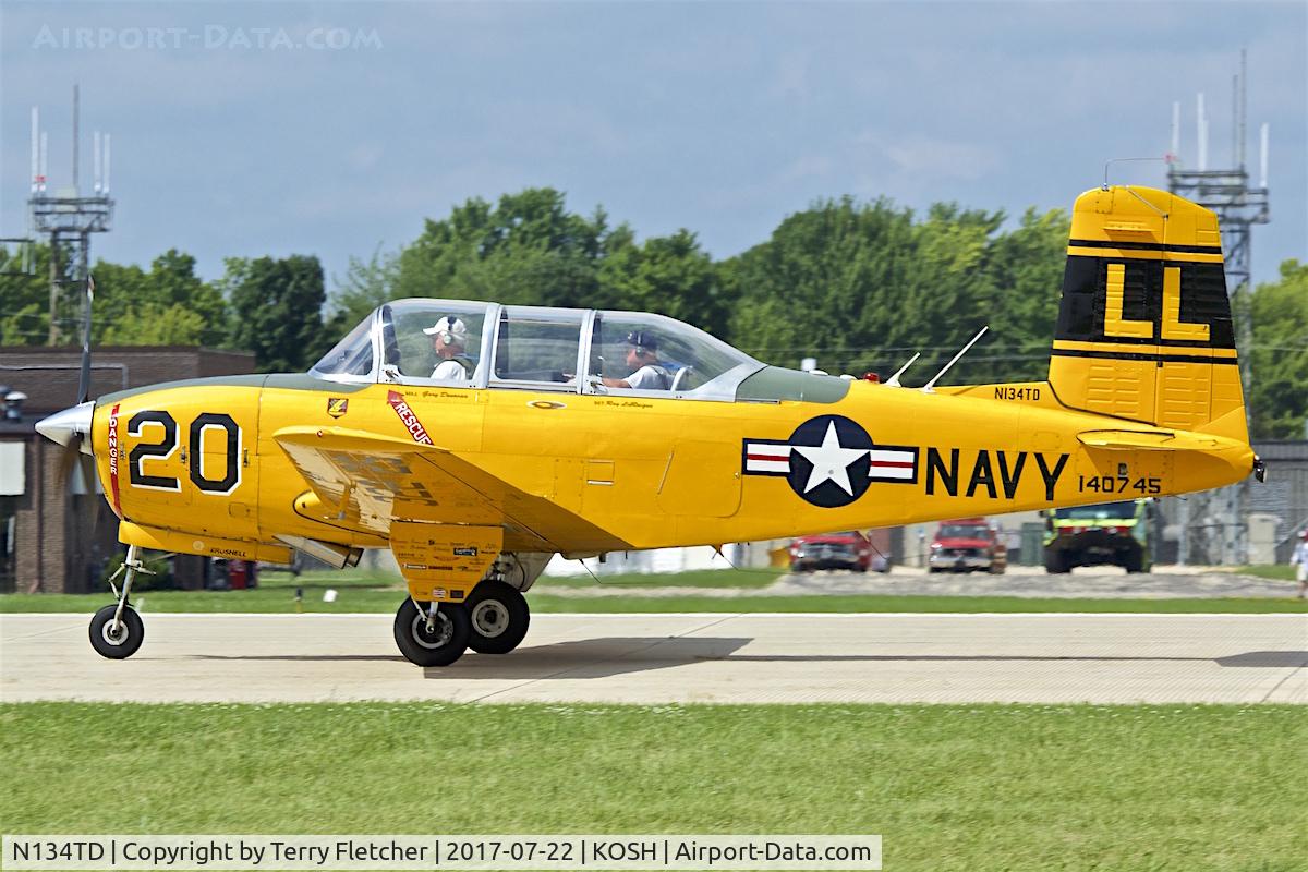 N134TD, Beech T-34B C/N BG-79, At 2017 EAA AirVenture at Oshkosh