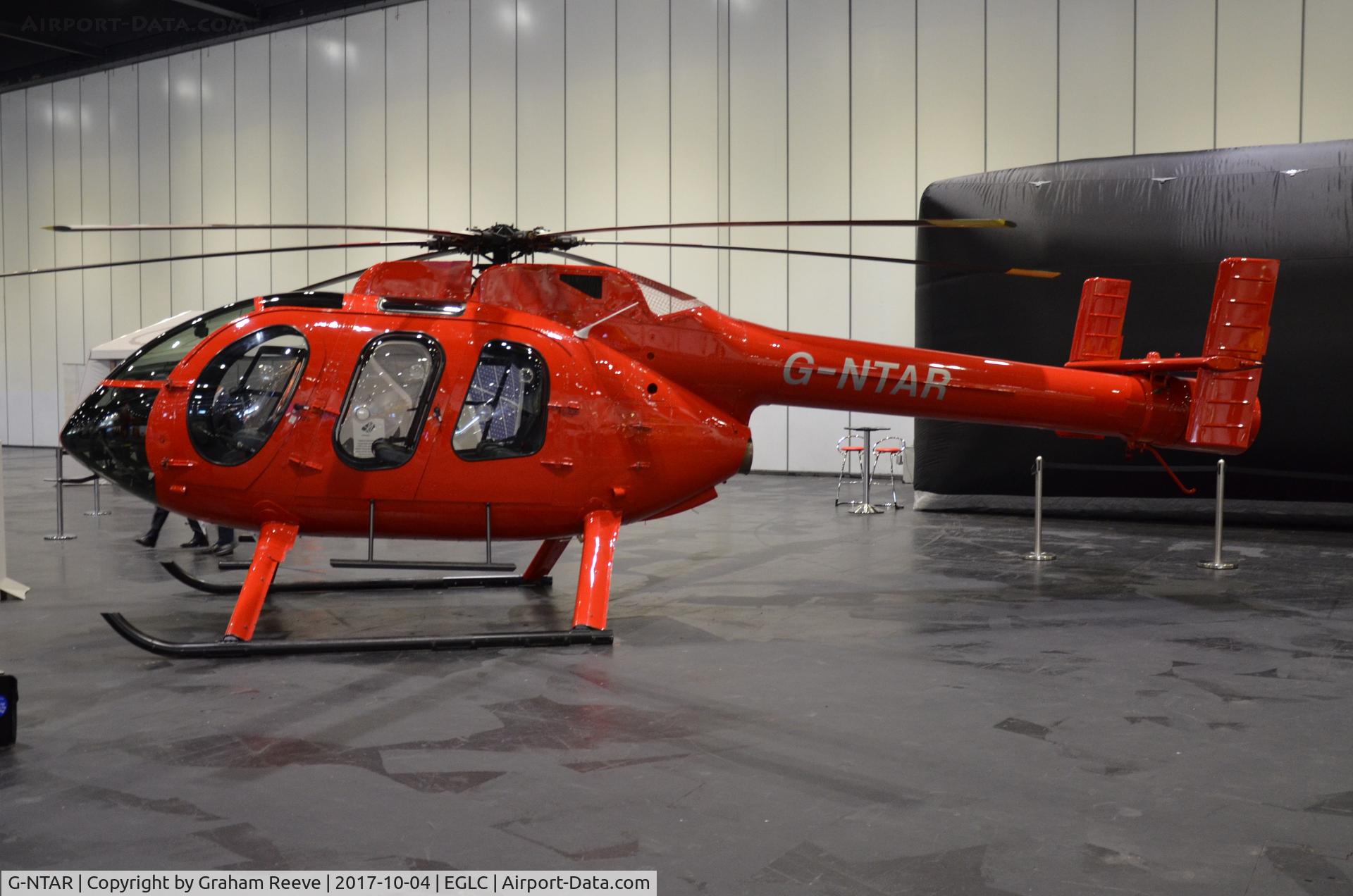 G-NTAR, 2008 McDonnell Douglas MD-600N C/N RN073, Parked inside the ExCel Centre, London, for Helitech 2017.