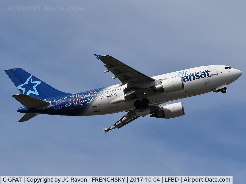 C-GFAT, 1990 Airbus A310-304 C/N 545, Air Transat TS517 take off runway 05 to Montreal (YUL)