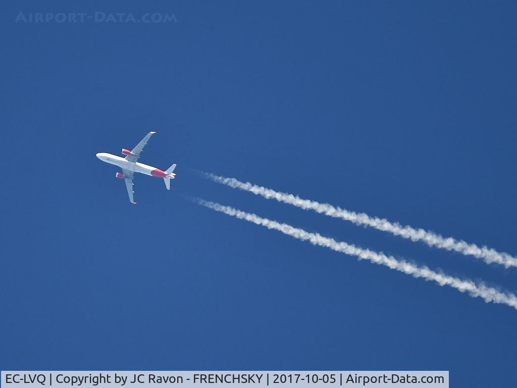 EC-LVQ, 2013 Airbus A320-216 C/N 5590, IB3651 /IBS3651 Rennes to Madrid level 390, overflying Bordeaux airport