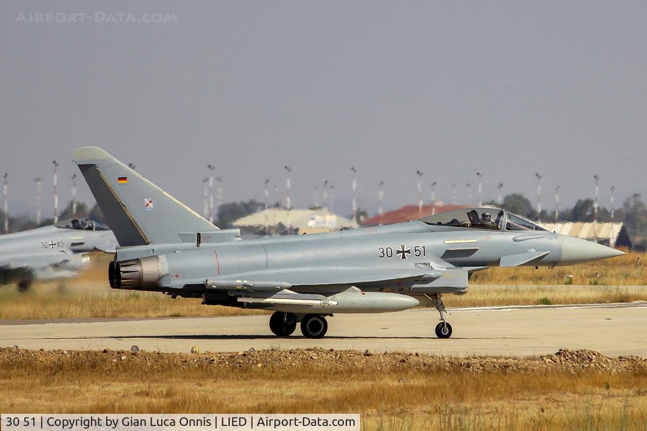 30 51, Eurofighter EF-2000 Typhoon S C/N GS036, TAXI WAY