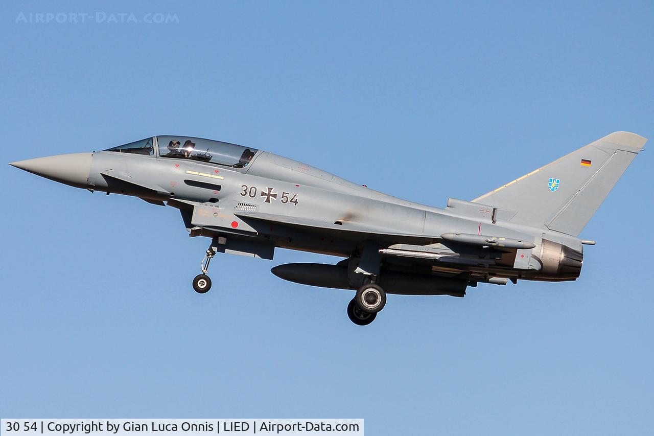 30 54, 2010 Eurofighter EF-2000 Typhoon T C/N GT016, LANDING