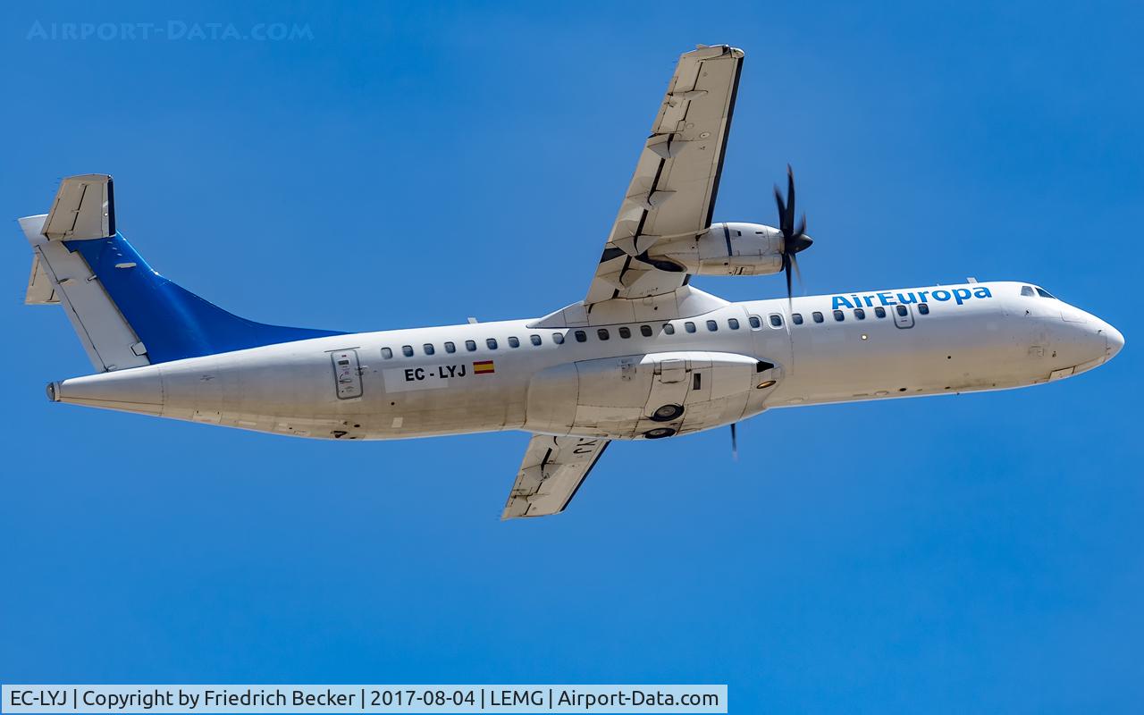 EC-LYJ, 1995 ATR 72-212A C/N 468, departure from Malaga