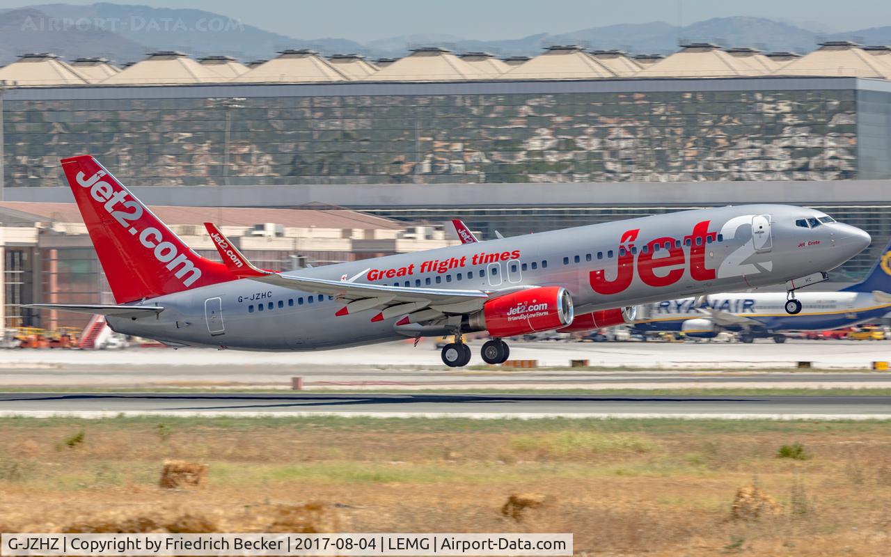 G-JZHZ, 2017 Boeing 737-8MG C/N 63156, departure from Malaga